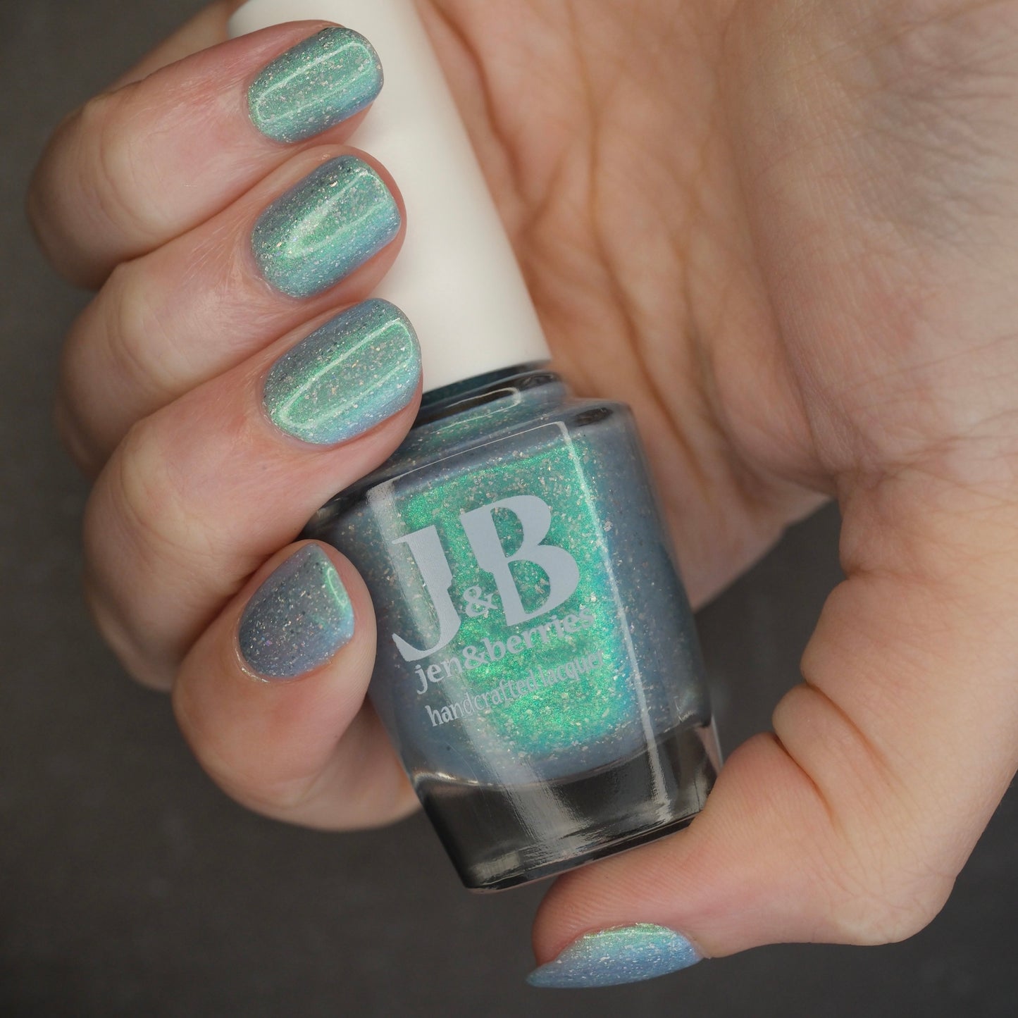 pantone duo overpour - Jen & Berries nail polish