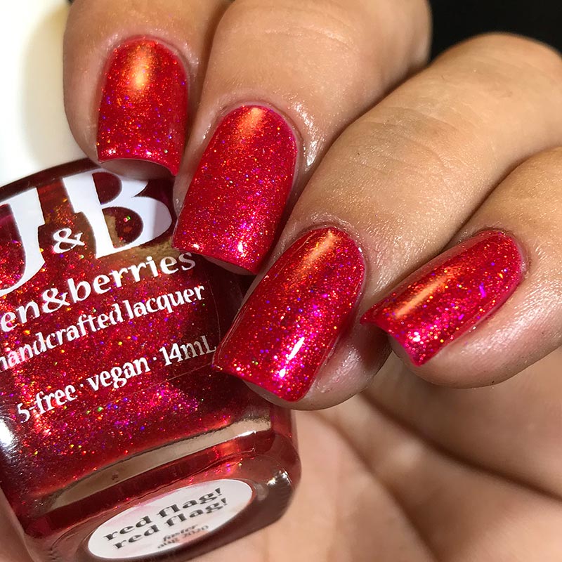 red flag! red flag! - Jen & Berries nail polish
