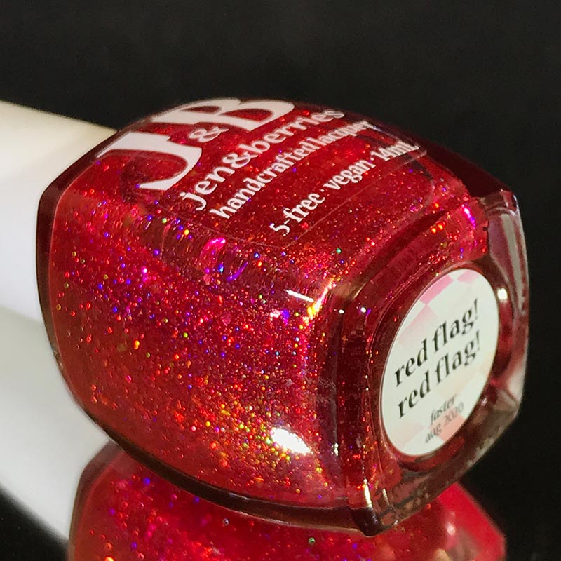 red flag! red flag! - Jen & Berries nail polish