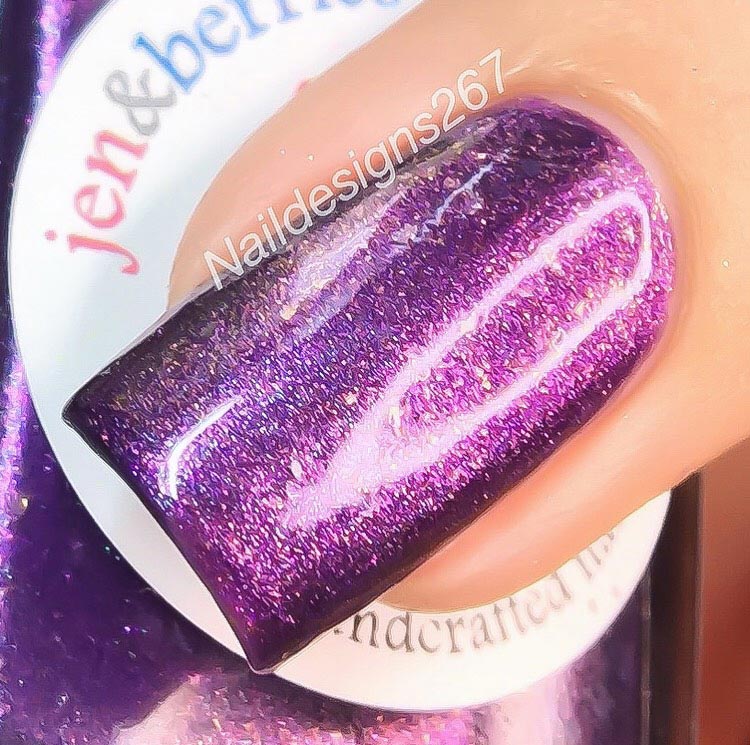i give that sweater two plums up - Jen & Berries nail polish
