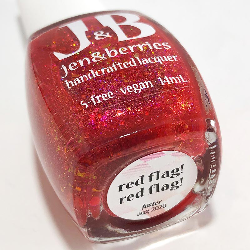 red flag! red flag! - Jen & Berries nail polish