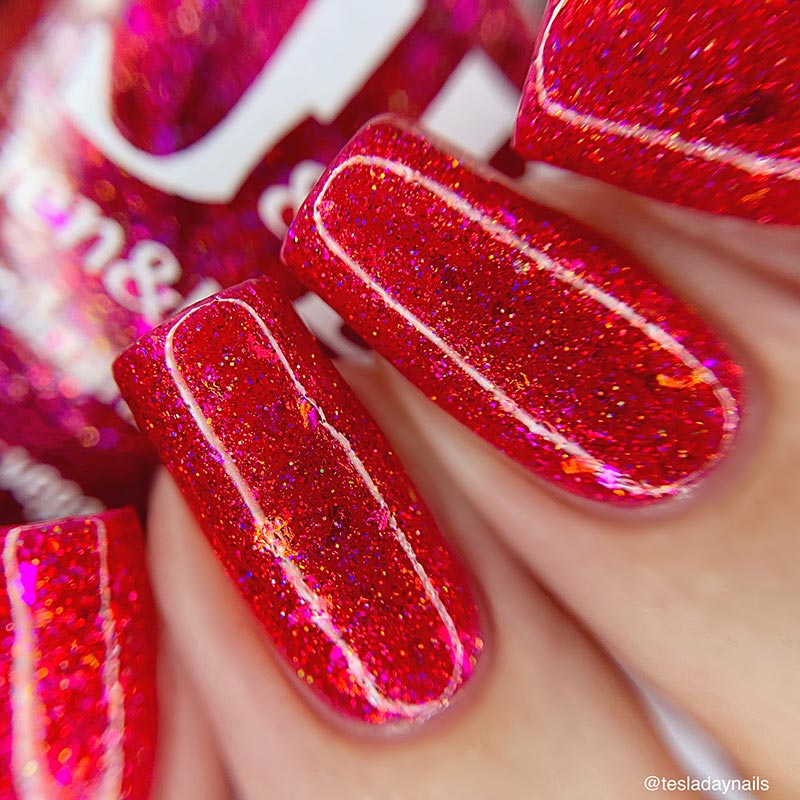 red flag! red flag! - Jen & Berries nail polish