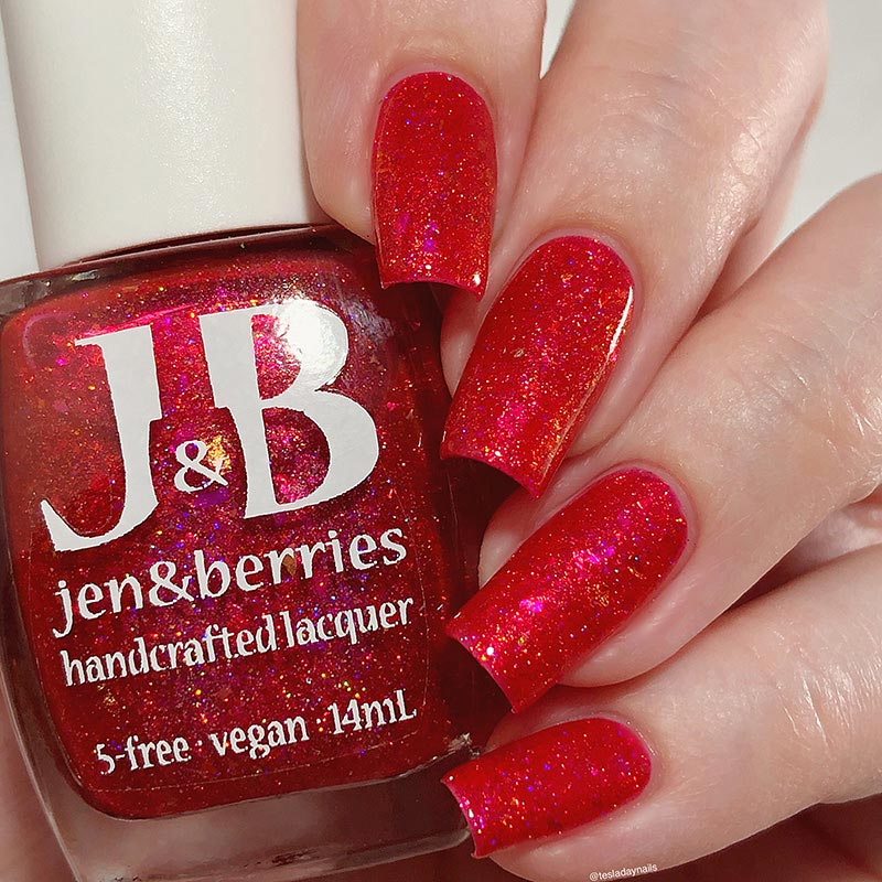 red flag! red flag! - Jen & Berries nail polish