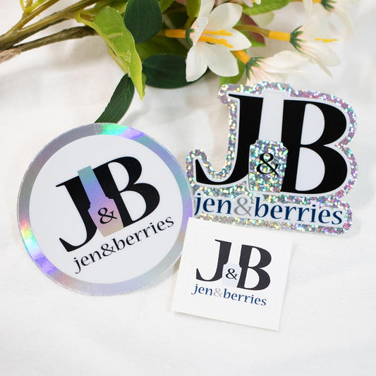 holographic stickers - Jen & Berries nail polish