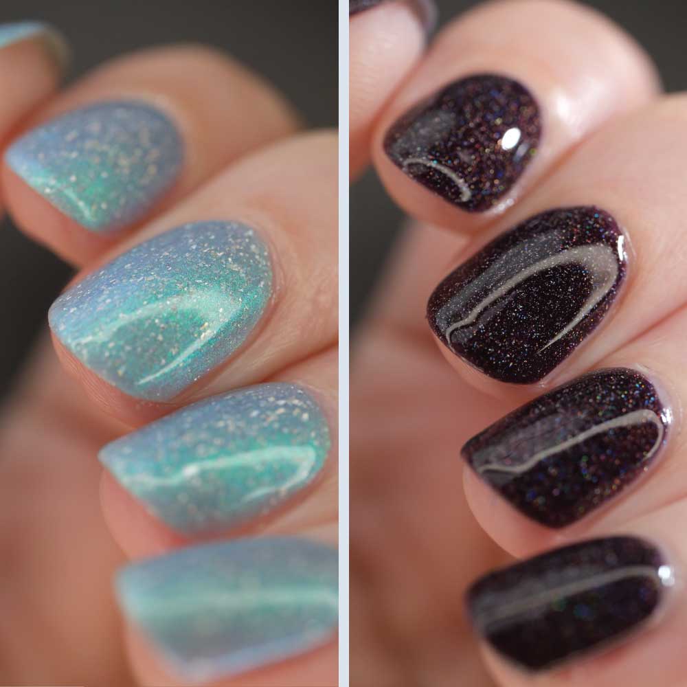 pantone duo overpour - Jen & Berries nail polish