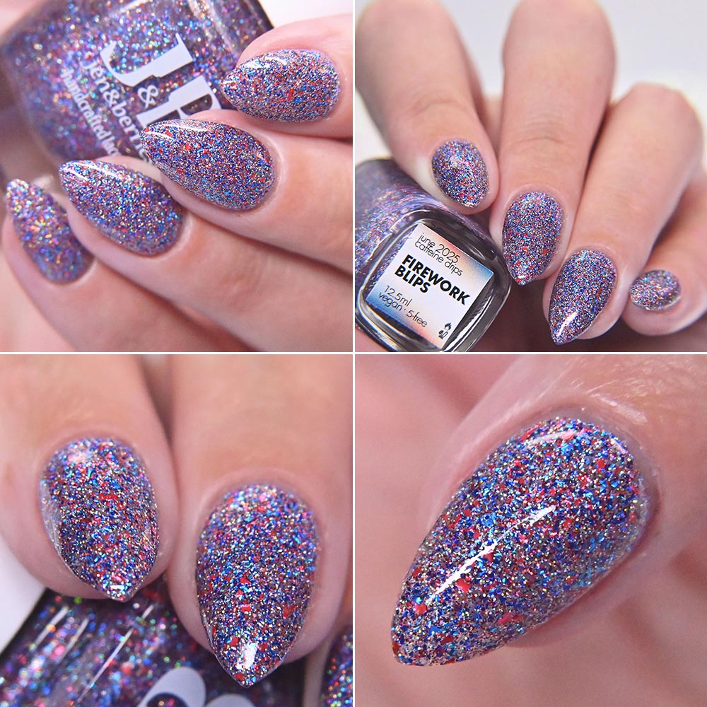 firework blips - Jen & Berries nail polish