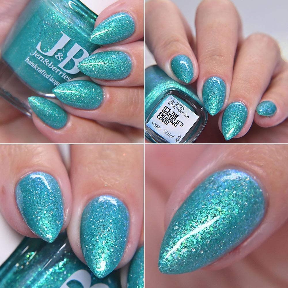 it's the water! it's freezing cold! - Jen & Berries nail polish
