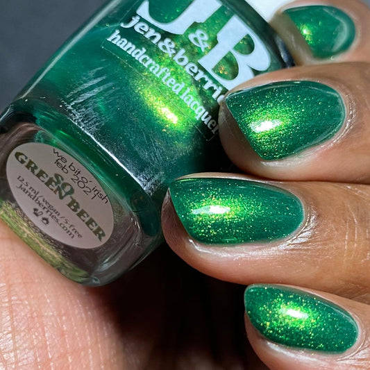 so...green beer - Jen & Berries nail polish