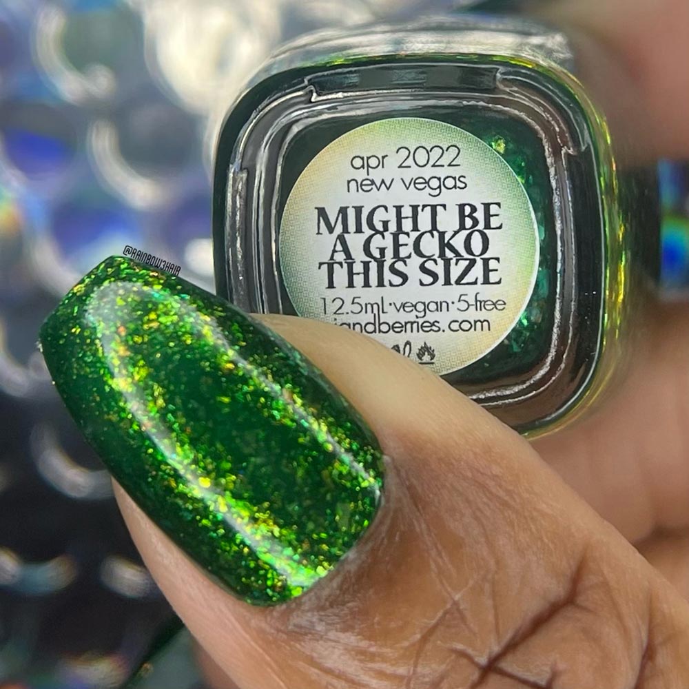 might be a gecko this size - Jen & Berries nail polish