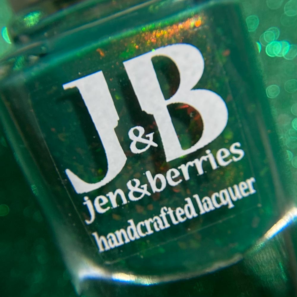 green shirt, red beard - Jen & Berries nail polish