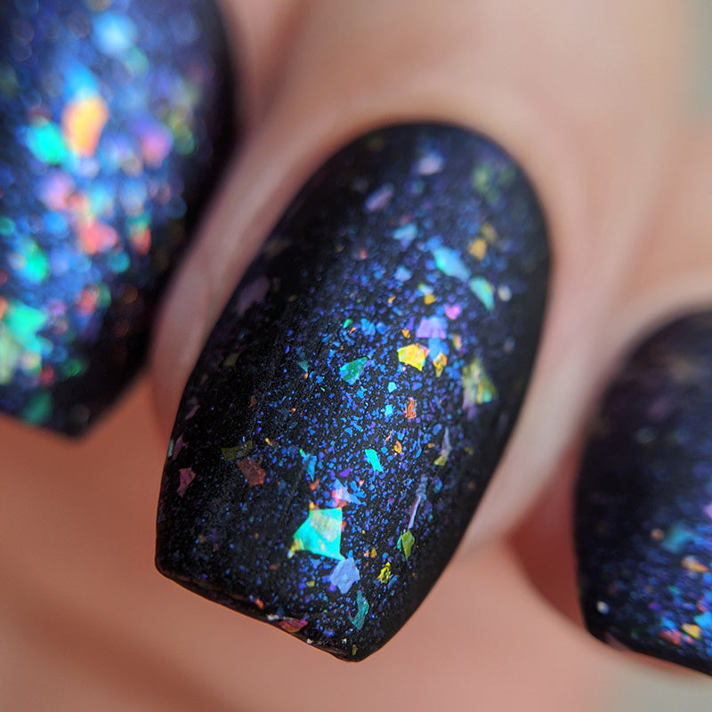 finding stained glass on a dark Misty Night - Jen & Berries nail polish
