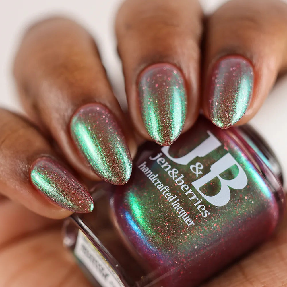 Mighty matter of Legend maroon shimmer lord of the rings nail