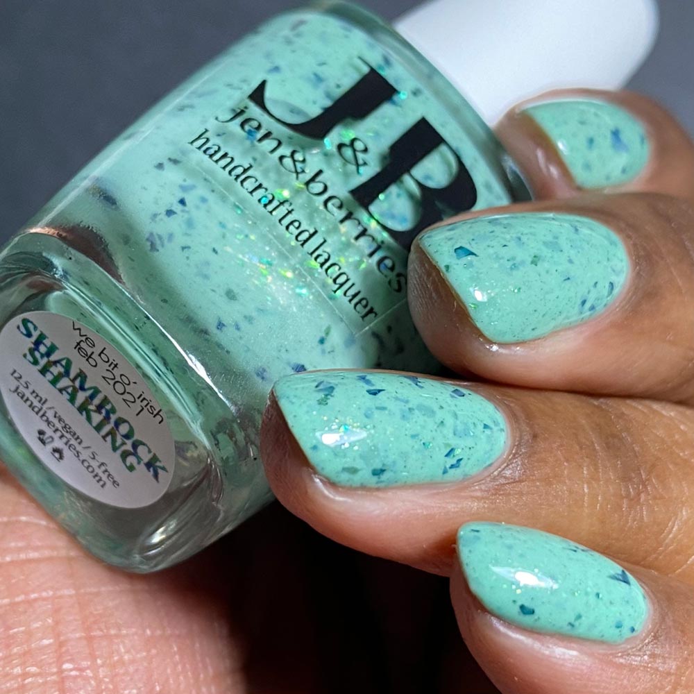 shamrock shaking - Jen & Berries nail polish