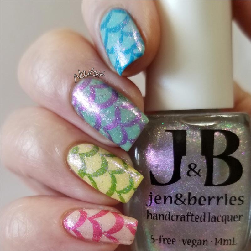triple rainbow - Jen & Berries nail polish
