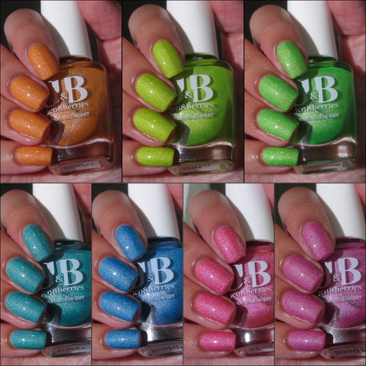 neon nights 4 - set - Jen & Berries nail polish